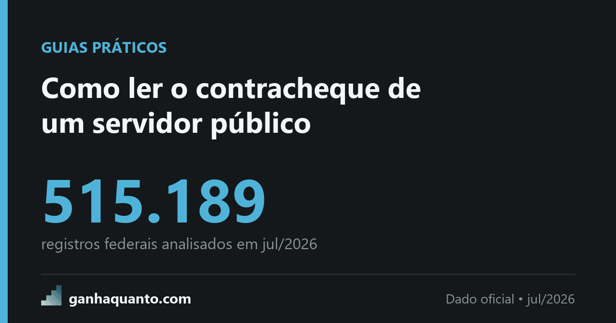 Como ler o contracheque de um servidor público