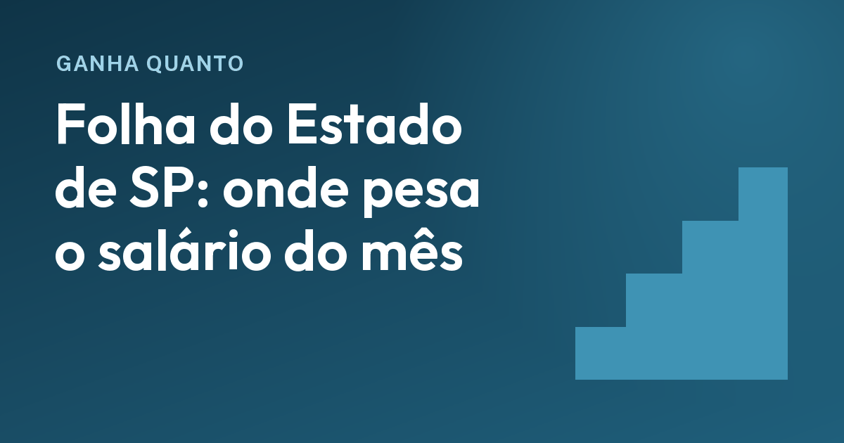 Folha do Estado de São Paulo por mês: quanto soma e em quais órgãos está