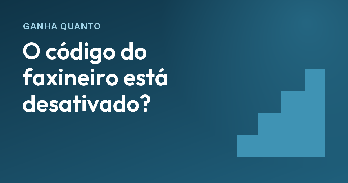 CBO de faxineiro: o código que mais contrata com carteira está desativado?