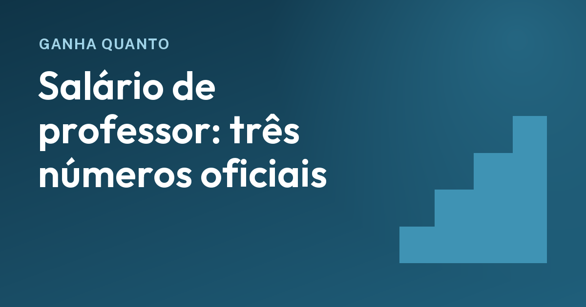 Salário de professor: três números oficiais que não se comparam
